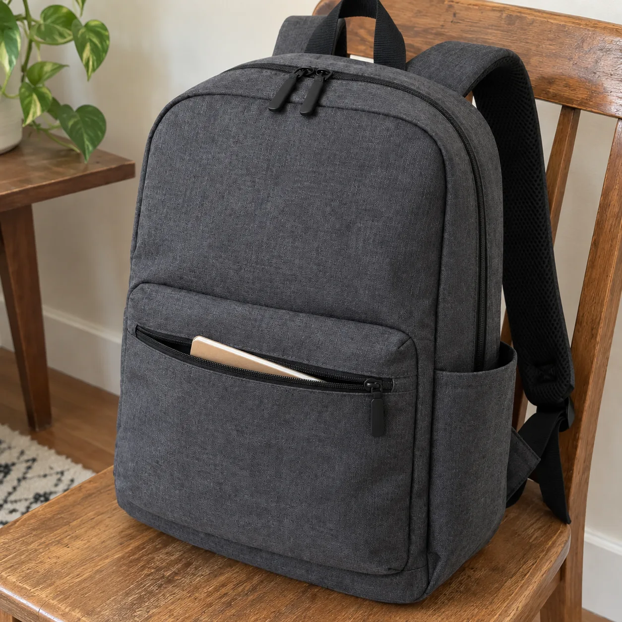 Close-up of the backpack pocket
